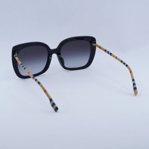 Burberry BE4323F 38538G Sunglasses Black/Brown Square Frame, Grey Lenses main image 5